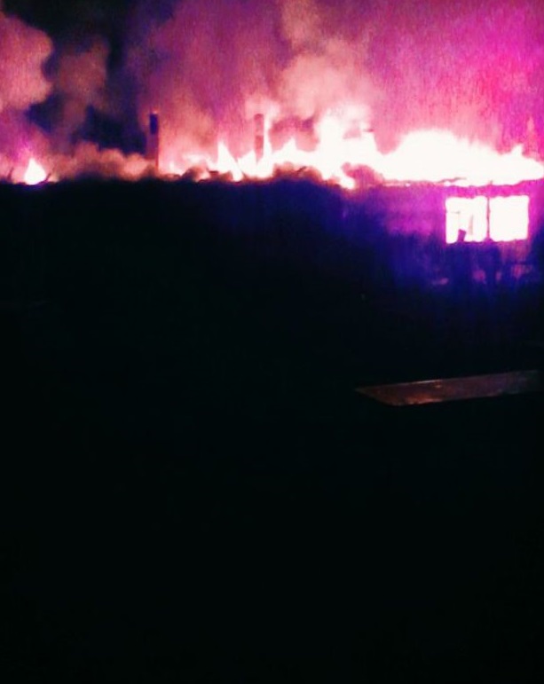 Пожар в деревне Сеиты