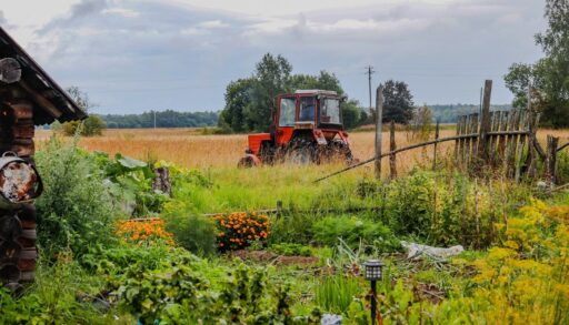 Огород дача трактор pixabay.com