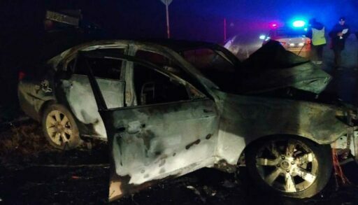 На тюменской трассе сгорел «Шевроле»: водитель погиб