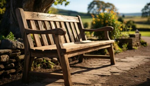 ИИ дача дом сад скамейка freepik.com