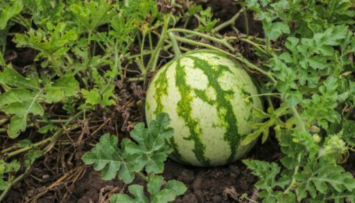 Огород арбуз на грядке freepik.com