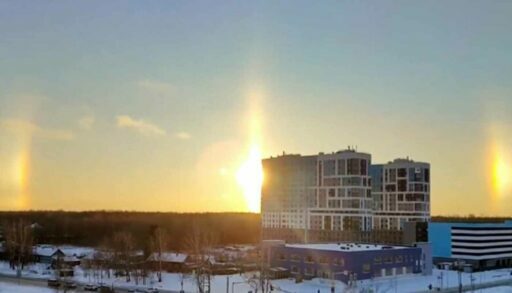 В небе над Тюменью взошло тройное солнце