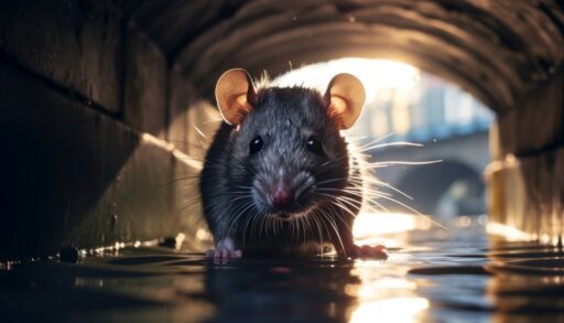 Серая крыса в городе