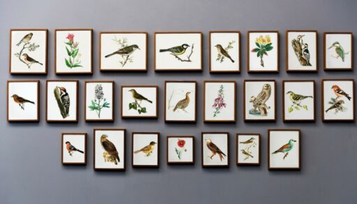 много картин на стене