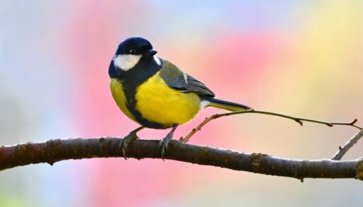 Синица сидит на ветке