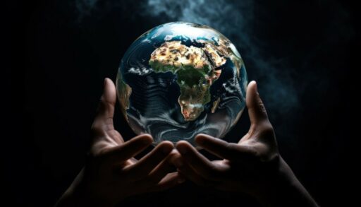 Руки держат земной шар