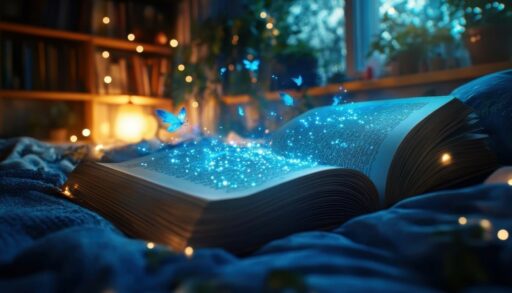 Волшебная книга, из которой вылетают бабочки