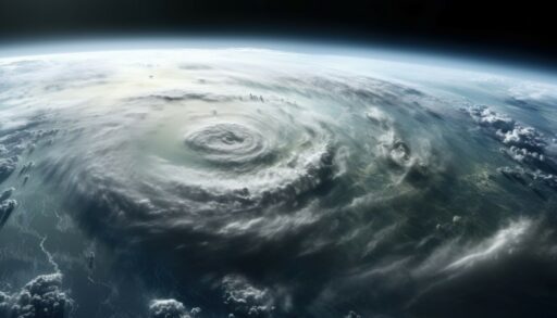 воронка урагана снимок из космоса