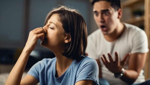 Молодая женщина переживает из-за ссоры с партнером