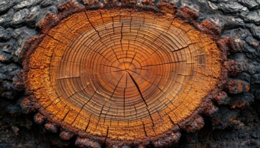 Растресковшийся срез пня