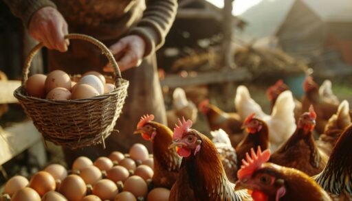 Курицы в курятнике