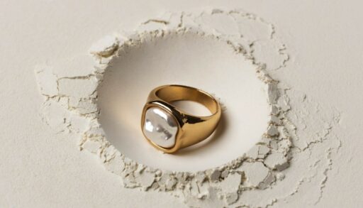 золотое кольцо с жемчугом