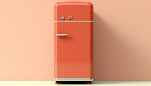 Оранжевый холодильник