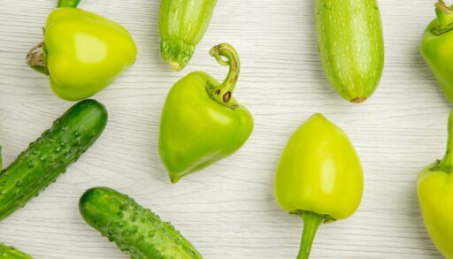 перцы, кабачки, огурцы