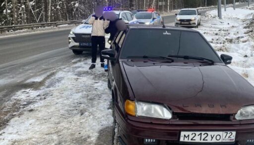 Пьяные подростки из ХМАО гоняли на машине по тюменской трассе