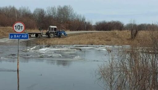В Тюменской области начало топить низководные мосты