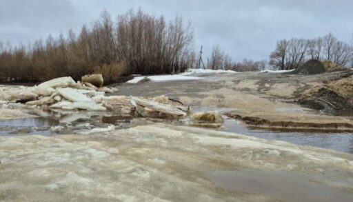 Из-за ледохода на Иртыше ввели ограничения судов на передвижение через переправу