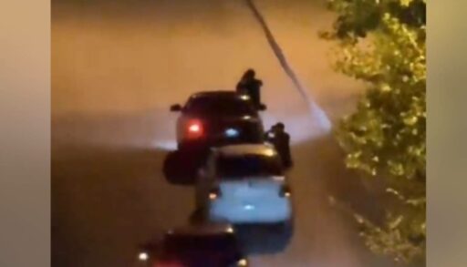 Пятеро тюменцев устроили автомобильный "флешмоб" во дворе