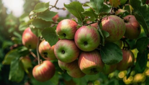 на яблоне много яблок