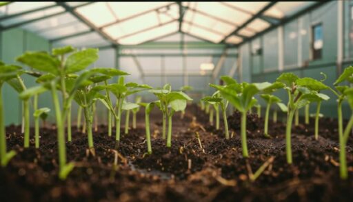 Растения высажены в теплицу