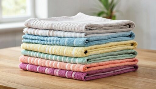 стопка чистых полотенец