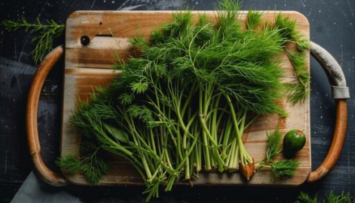 укроп на доске