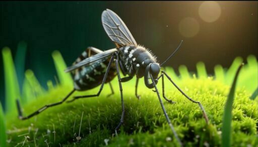 комар на траве