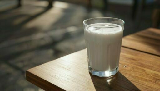 молоко в стакане