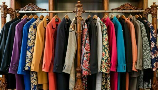 одежда на вешалках