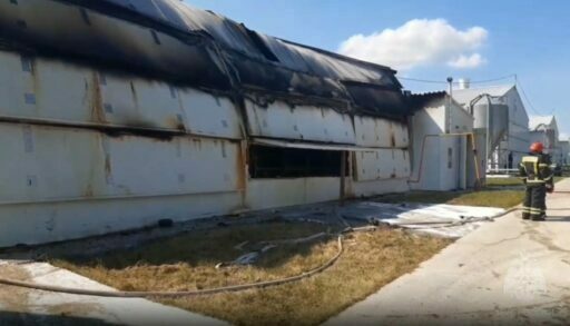 На птицефабрике в Тюменской области произошел пожар