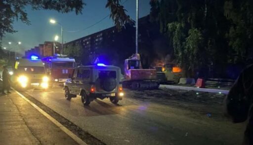 Пожар на стройке в Тюмени: сторож в тяжелом состоянии