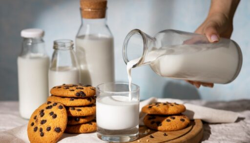 Молочные продукты и печенье