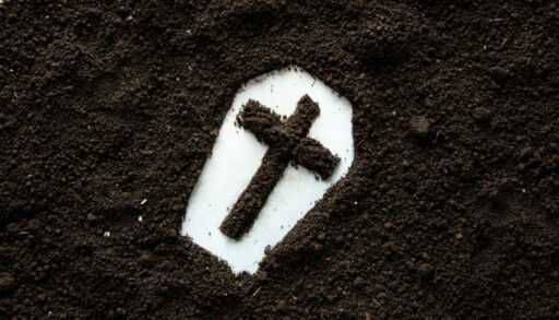 рисунок гроба с крестом