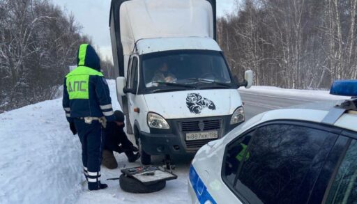 Инспекторы ГИБДД помогли водителю из Свердловской области на тюменской трассе