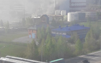 Тюменцы сфотографировали утренний пожар на ТЭЦ-2 