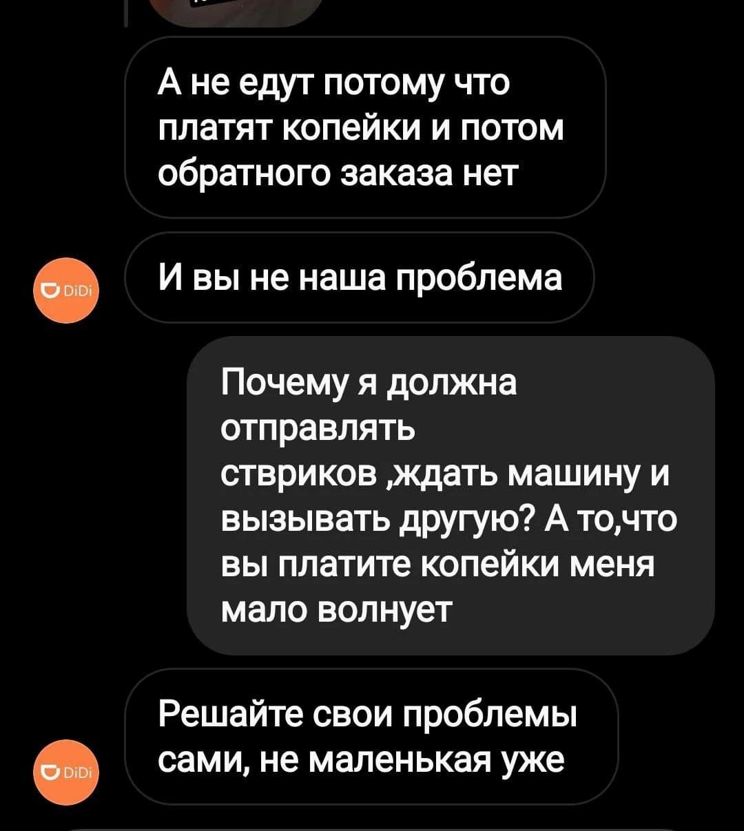 Таксист просто сел и уехал”, - тюменка пожаловалась в DiDi на водителя, а  получила оскорбления. | Наша Газета