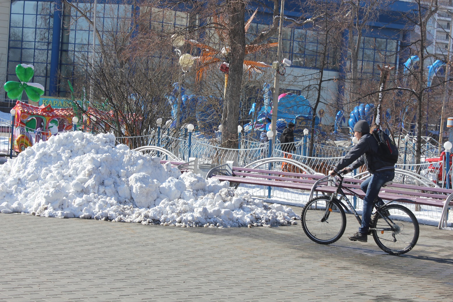Зимние велосипедисты Тюмень
