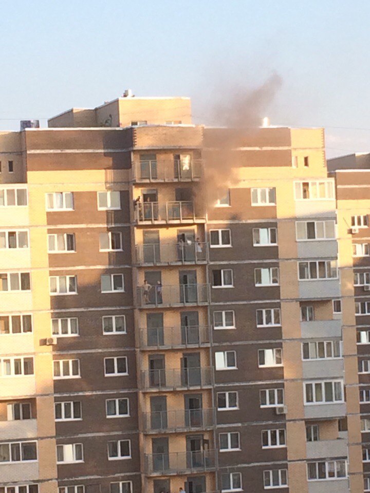 Пожар на улице Сперанского в Тюмени - 29 июня 2015
