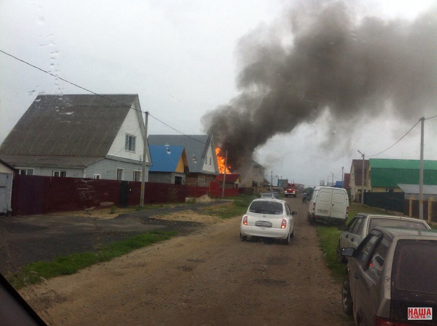 Пожар в селе Онохино - 10 августа 2015 года