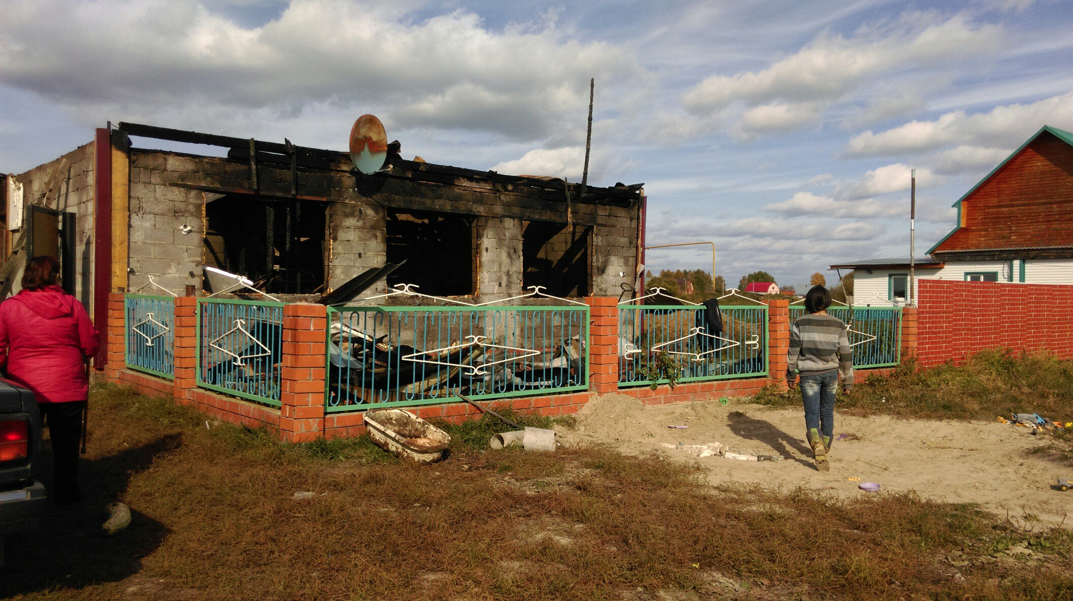 Сгорел дом в селе Тарманы - 14 сентября 2015 года