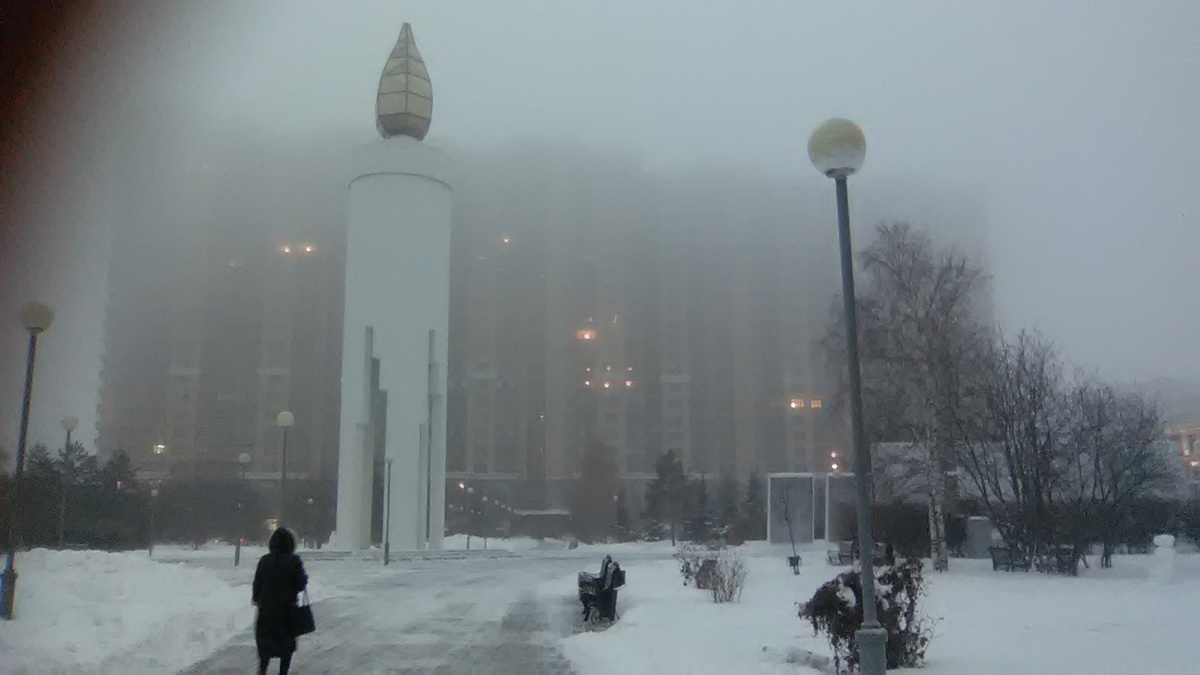 В Тюмени густой туман - 25 декабря 2015 года