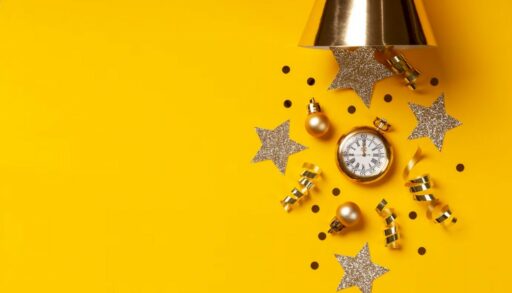 часы на желтом фоне