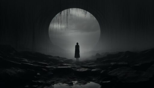 фигура на мрачном фоне