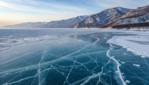 озеро подо льдом