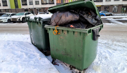 В Госдуме предложили штрафовать за оставленные на дороге мусорные контейнеры